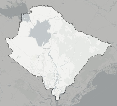 Berkeley County SC county basemap context