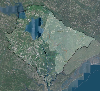 Berkeley County SC USGS imagery and topo map