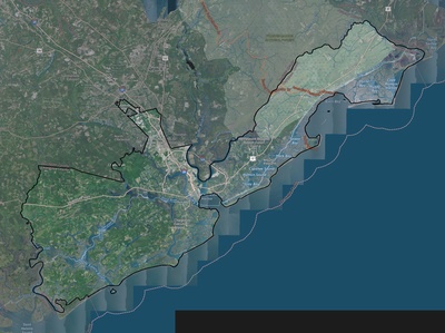 Charleston County SC USGS imagery and topo map