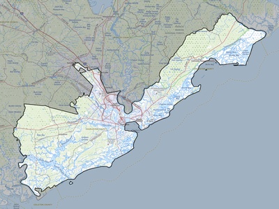 Charleston County SC USGS topo map