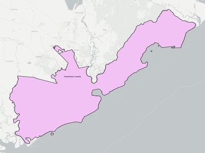 Charleston County SC school district boundaries map