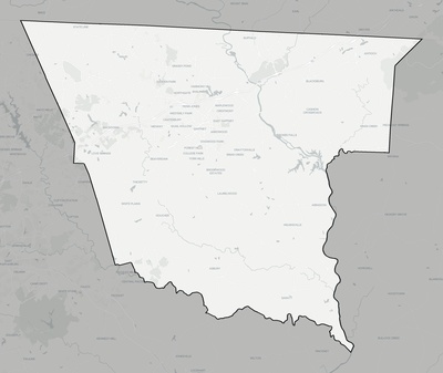 Cherokee County SC county basemap context