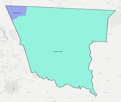 Cherokee County SC school district boundaries map