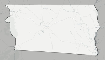 Chester County SC county basemap context