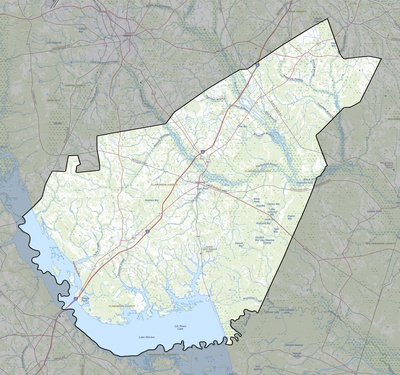 Clarendon County SC USGS topo map