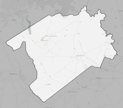 Darlington County SC county basemap context