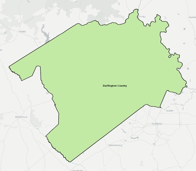 Darlington County SC school district boundaries map
