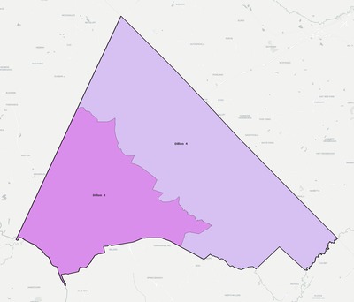 Dillon County SC school district boundaries map