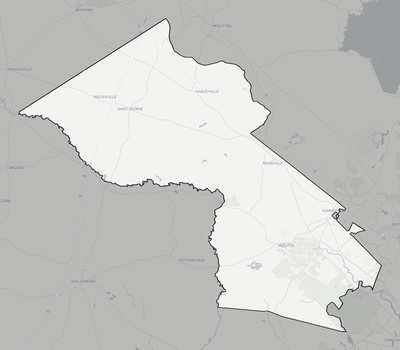 Dorchester County SC county basemap context