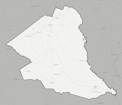Florence County SC county basemap context