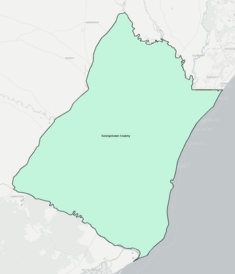 Georgetown County SC school district boundaries map
