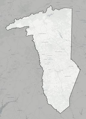 Greenville County SC county basemap context