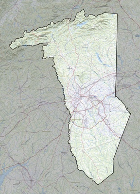 Greenville County SC USGS topo map