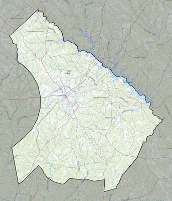 Greenwood County SC USGS topo map