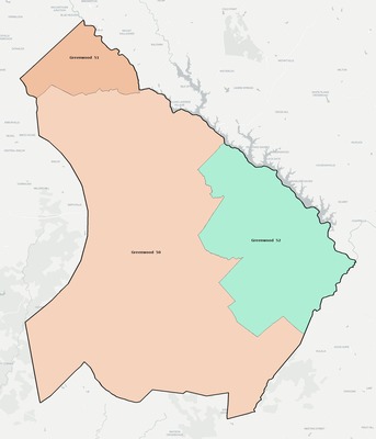 Greenwood County SC school district boundaries map
