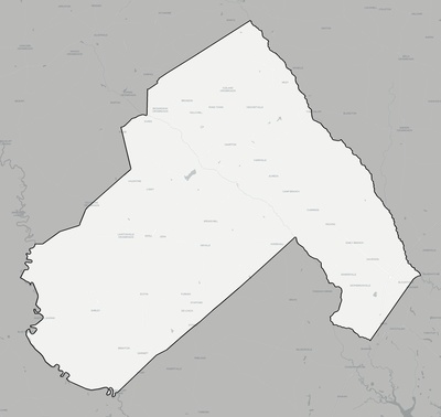 Hampton County SC county basemap context