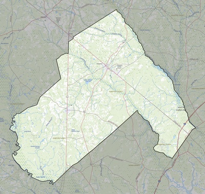Hampton County SC USGS topo map