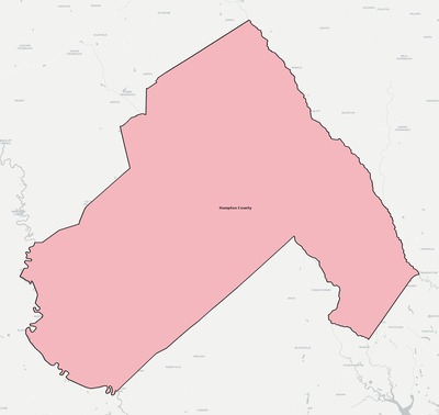 Hampton County SC school district boundaries map