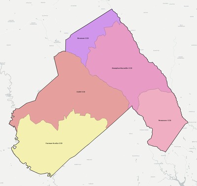 Hampton County SC townships and subdivisions map
