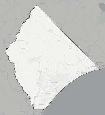 Horry County SC county basemap context