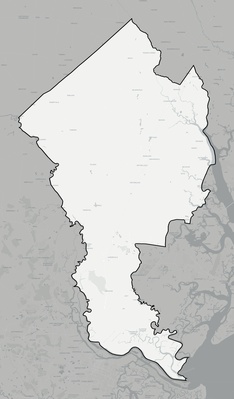 Jasper County SC county basemap context