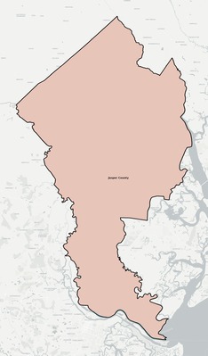 Jasper County SC school district boundaries map