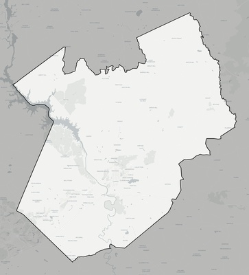 Kershaw County SC county basemap context