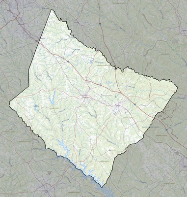 Laurens County SC USGS topo map