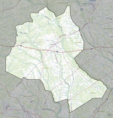Lee County SC USGS topo map