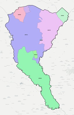 Marion County SC ZIP code boundaries map