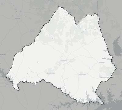 Newberry County SC county basemap context