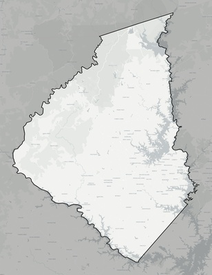 Oconee County SC county basemap context
