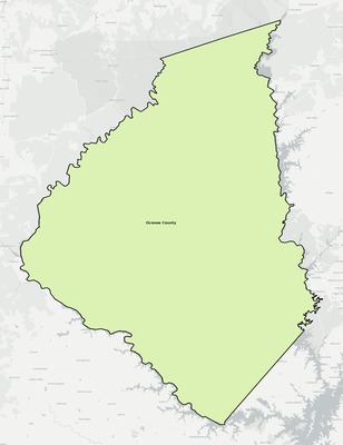 Oconee County SC school district boundaries map