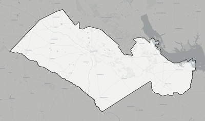 Orangeburg County SC county basemap context