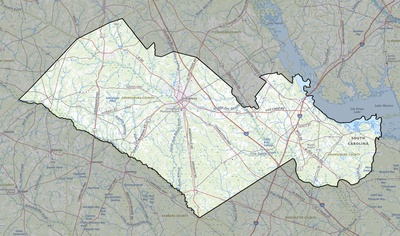 Orangeburg County SC USGS topo map