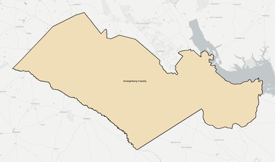 Orangeburg County SC school district boundaries map