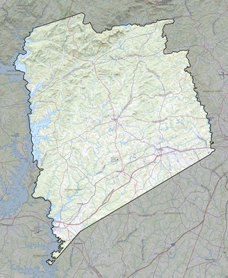 Pickens County SC USGS topo map