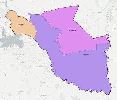 Richland County SC school district boundaries map