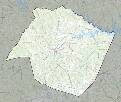 Saluda County SC USGS topo map