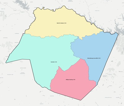 Saluda County SC townships and subdivisions map