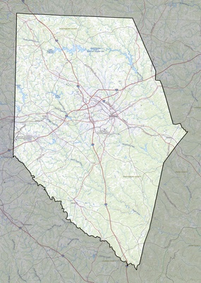 Spartanburg County SC USGS topo map