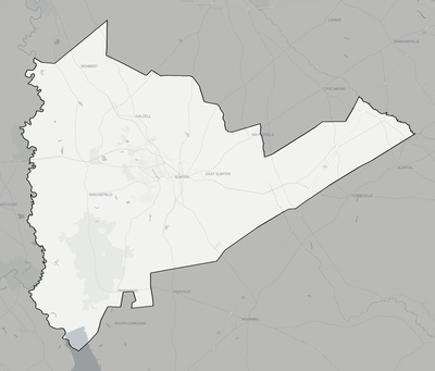 Sumter County SC county basemap context