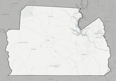 York County SC county basemap context
