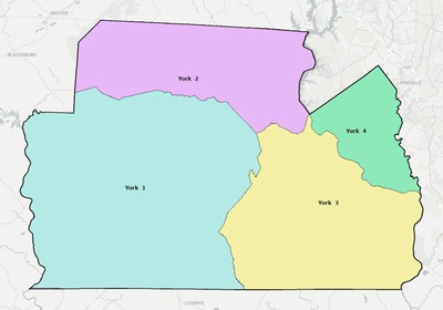 York County SC school district boundaries map