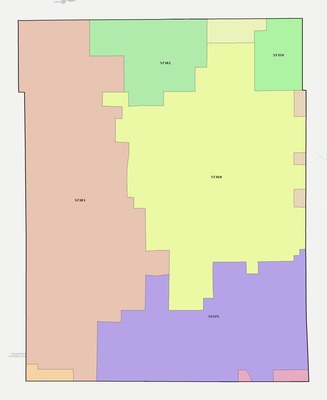 Aurora County SD ZIP code boundaries map