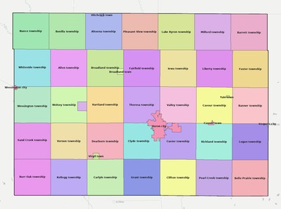 Beadle County SD townships and subdivisions map