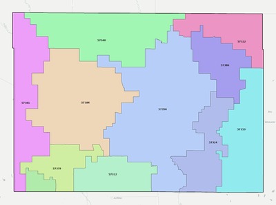 Beadle County SD ZIP code boundaries map