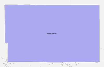 Bennett County SD school district boundaries map
