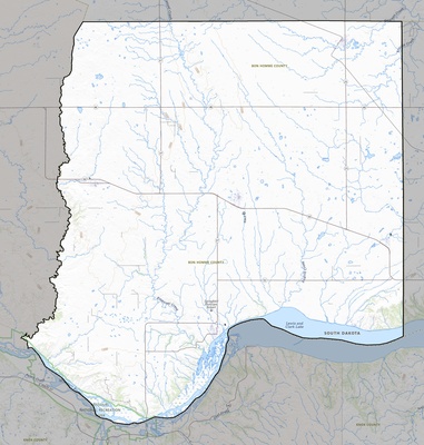 Bon Homme County SD USGS topo map