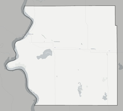 Brule County SD county basemap context